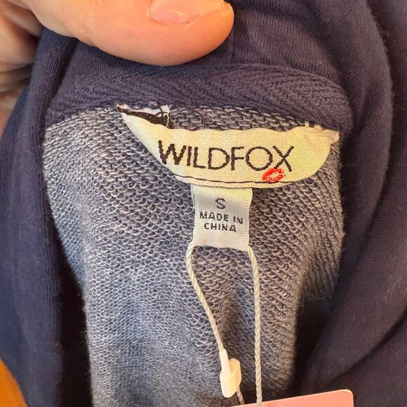 Wildfox Hadley Tie Dye Hoodie Navy Pink Sz S NWT MSRP $126 WLT4868S - Picture 7 of 9